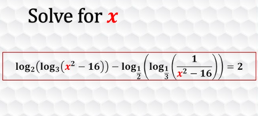 Logarithmic Equations